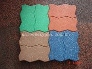 Блокируя напольный резиновый paver поддерживает черную/красную/зеленый цвет/синь